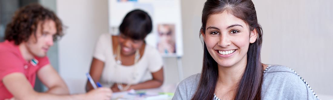 Young woman with flawless smile