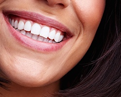 Closeup of healthy teeth and gums