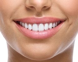 Closeup of healthy teeth and gums