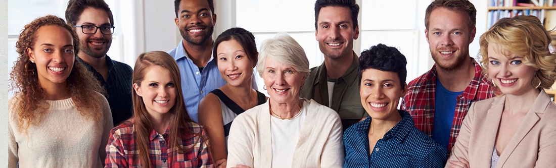 Group of people with healthy smiles