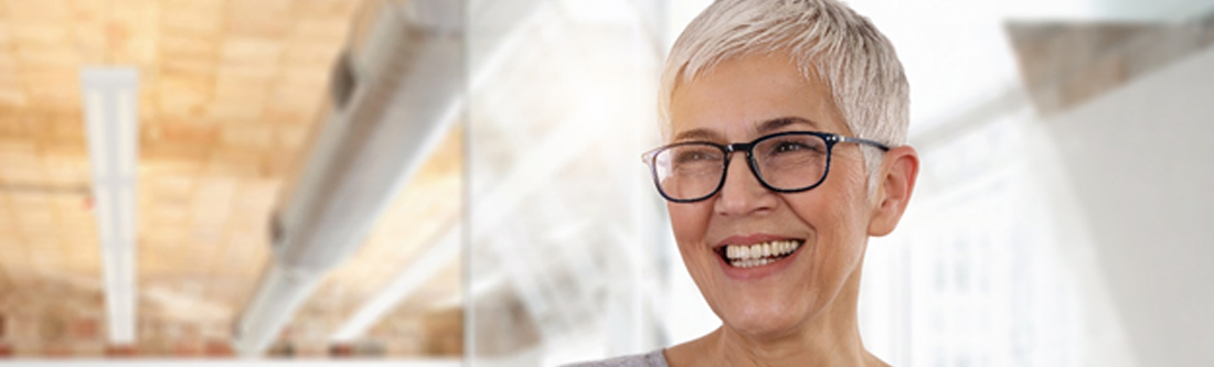 Woman with beautiful smile at office