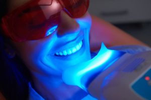 woman getting teeth whitening in Rolling Meadows